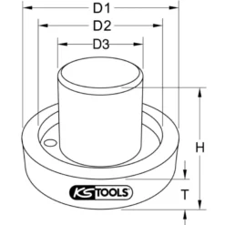 Outil d'insertion de joints à lèvres pour boîte de vitesses et essieu arrière Scania KS TOOLS 450.0237