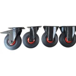 Pack 4 Roulettes D.125 Mm Zinguees 2 Freins + 2 Pivotantes SAM Outillage - RLT-4FR