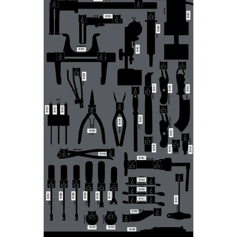 Panneau Freinage Vide Avec Serigraphie Et Crochets SAM Outillage - PAN-FRE-N