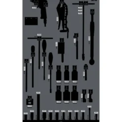 Panneau Maintenance Vide Avec Serigraphie Et Crochets SAM Outillage - PAN-MAIN-N