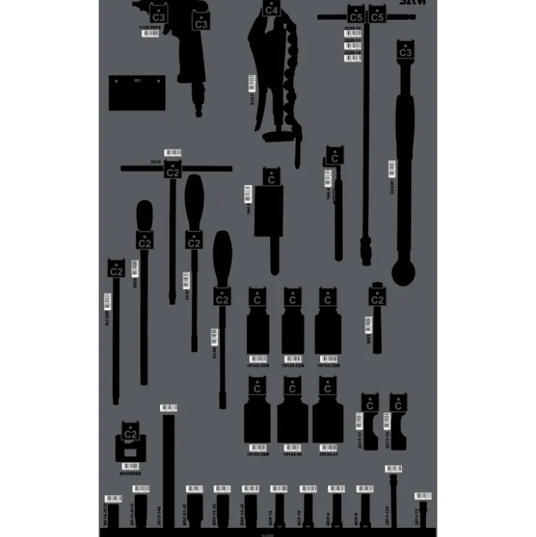 Panneau Maintenance Vide Avec Serigraphie Et Crochets SAM Outillage - PAN-MAIN-N