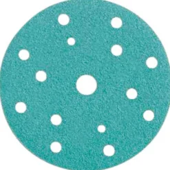 Papier Abrasive ''Green'' D77 Mm - Pas De Trous P80 100 Pcs SAM Outillage - RA077000080