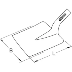 Pelle carrée à col de cygne 25cm - sans manche KS TOOLS 144.0806
