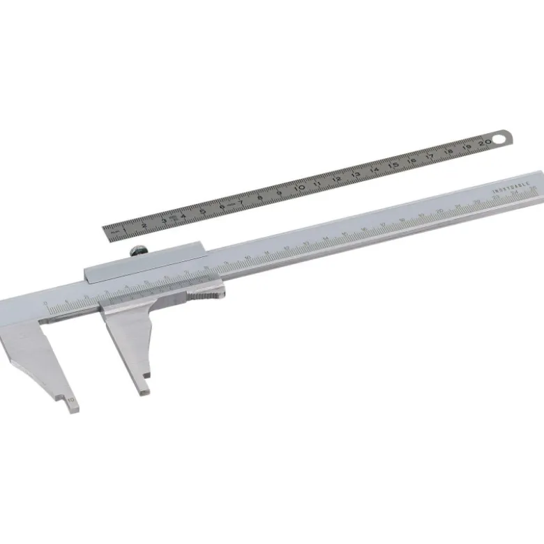Pied A Coulisse 200 Mm 1/50E Avec Reglet SAM Outillage - 710-P-12