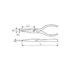 Pince Bec Demi Rond Droit Bimat 160 Mm Avec Clip Inox Fme SAM Outillage - 237-16G-FME