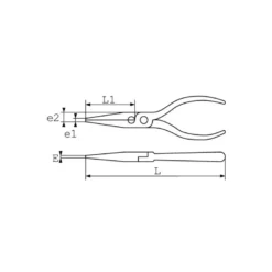Pince Bec Demi Rond Droit Bimat 160 Mm Avec Clip Inox Fme SAM Outillage - 237-16G-FME