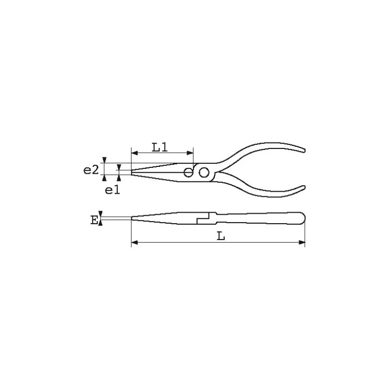 Pince Bec Plat Isolee 160 Mm SAM Outillage - 236-16TI