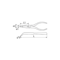 Pince Bec 1/2'' R Coud.Bimat. Ressort 200 Mm + Clip Inox Fme SAM Outillage - 239-R20G-FME