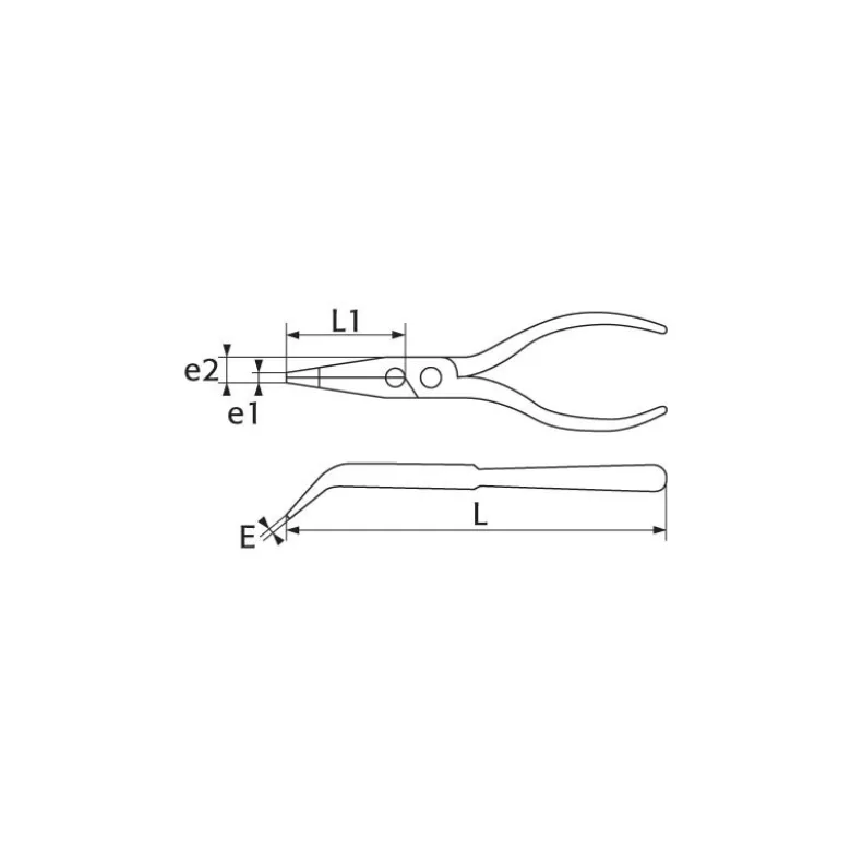 Pince Bec 1/2'' R Coud.Bimat. Ressort 200 Mm + Clip Inox Fme SAM Outillage - 239-R20G-FME