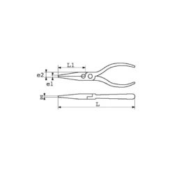 Pince Bec 1/2'' Ressort 200 mm Clip Inox Fme SAM Outillage - 237-R20G-FME