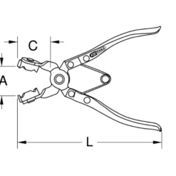 Pince à collier à machoires articulées KS TOOLS 115.1057