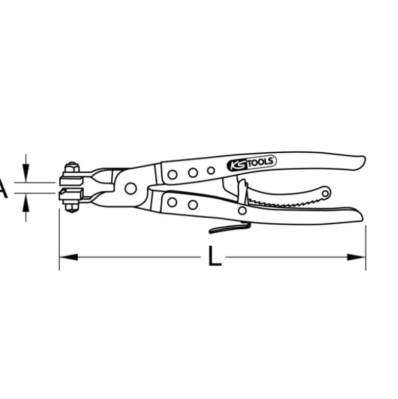 Pince à collier à mors fendus en croix KS TOOLS 115.1183