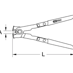Pince à collier à recouvrement pour soufflets de cardan KS TOOLS 115.1050