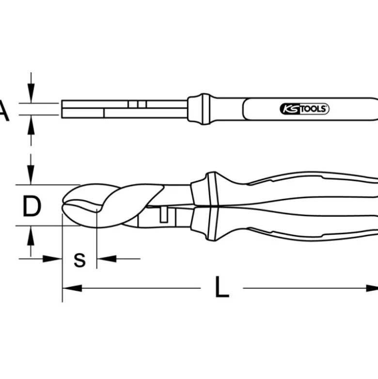 Pince Coupe Isolé 1000v pour câble électrique, KS TOOLS