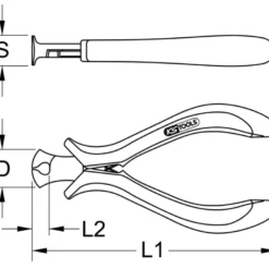 Pince Electronique Coupante frontale Type Tenaille KS TOOLS 500.7025