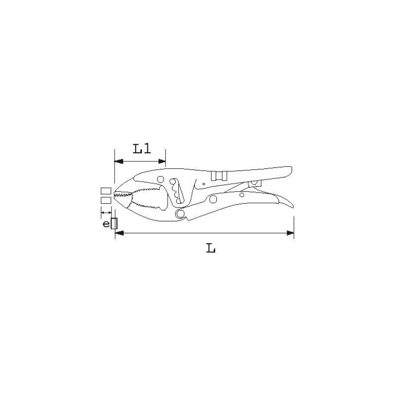 Pince-Etau Grande Capacite 220 Mm Avec Clip Inox Fme SAM Outillage - 212-22-FME