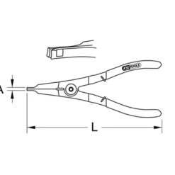 Pince à joncs, extérieur KS TOOLS 115.1049