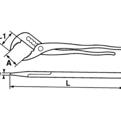 Pince Multiprise Bimat. A Bouton Poussoir Avec Clip Inox Fme SAM Outillage - 201-25B-FME