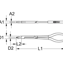Pince plate à double articulation L340 mm KS TOOLS 500.7161