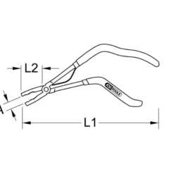 Pince pour bougies de préchauffage à manche incliné - KS TOOLS 500.7335