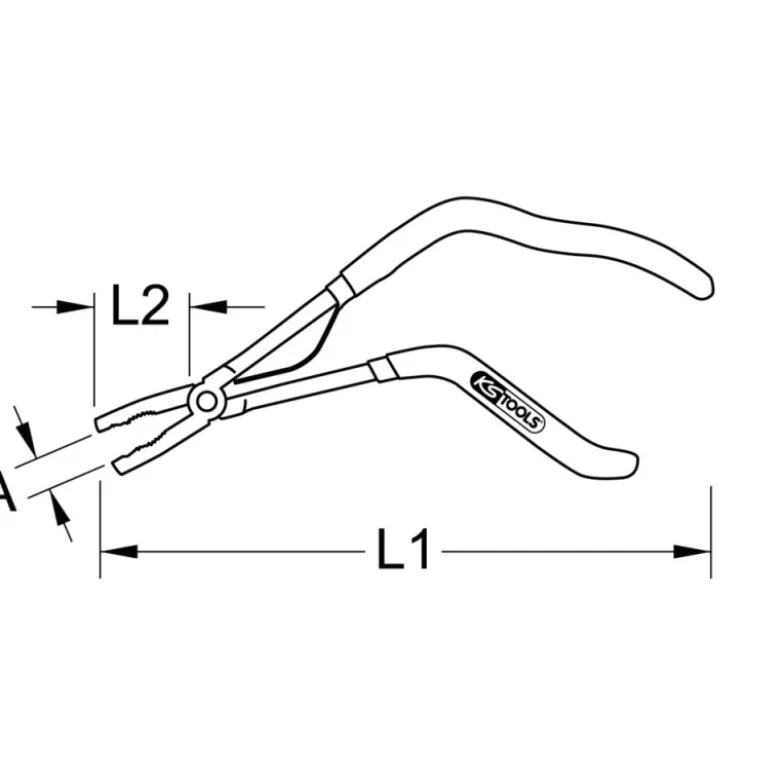 Pince pour bougies de préchauffage à manche incliné - KS TOOLS 500.7335