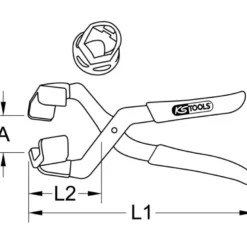 Pince pour capuchons de protection / écrous de roue KS TOOLS 150.1995