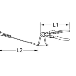 Pince pour colliers auto-serrants avec câble bowden KS TOOLS 115.0901