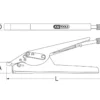 Pince pour colliers plastiques 2,4 à 13mm KS TOOLS 115.1027