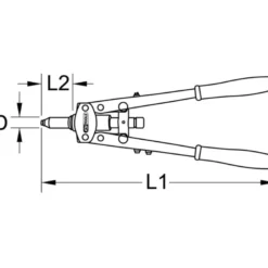 Pince à rivets 2 Bras KS TOOLS 150.9530