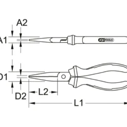 Pinces à bec plat ERGOTORQUE KS TOOLS