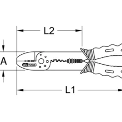 Pince à sertir standard pour cosses pré-isolées KS TOOLS 115.1231