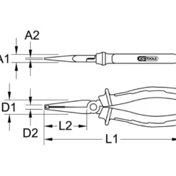 Pince spéciale cache écrou KS TOOLS 150.2023