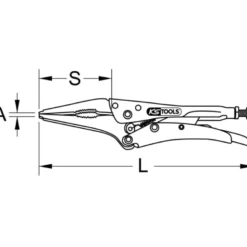 Pince étau à bec long, KS Tools - 115.1034