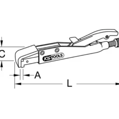Pince étau Mâchoire droite pour carrossier KS TOOLS 115.1084
