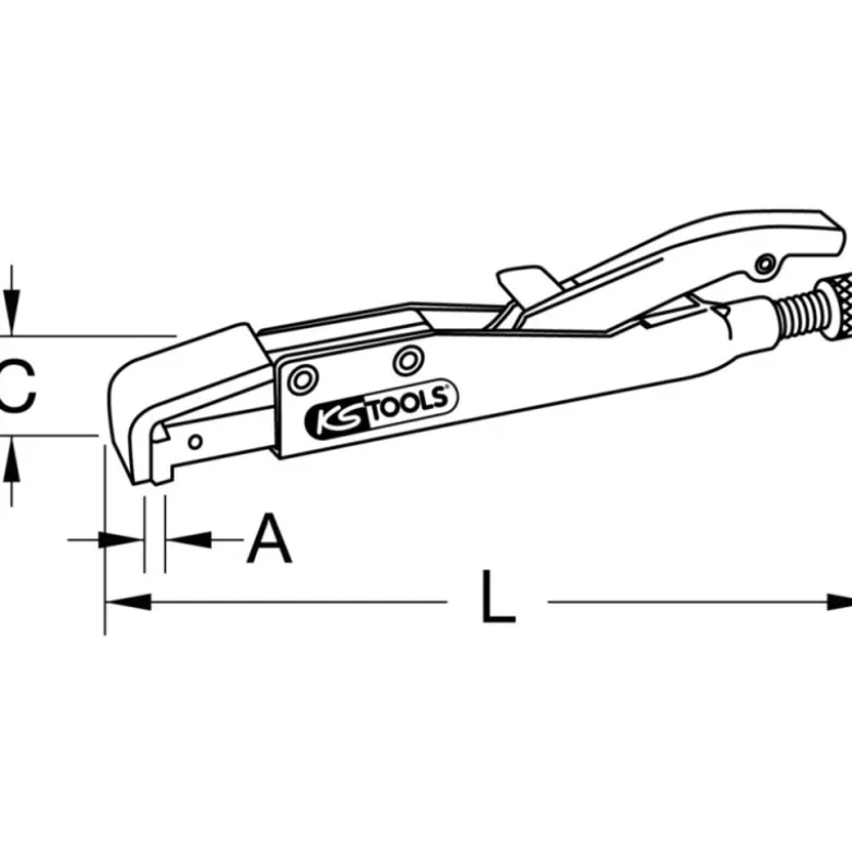 Pince étau Mâchoire droite pour carrossier KS TOOLS 115.1084