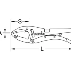 Pince étau 270mm à crémaillère à mors orientables - Pro 9 KS TOOLS 115.1137