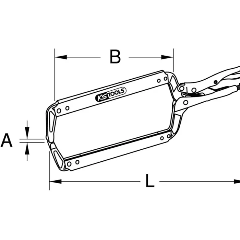 Pince étau 450mm grande profondeur KS TOOLS 115.1072