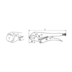 Pince-étau 250 mm multi usage mono serrage Série PMS180-250 Dolex PMS250