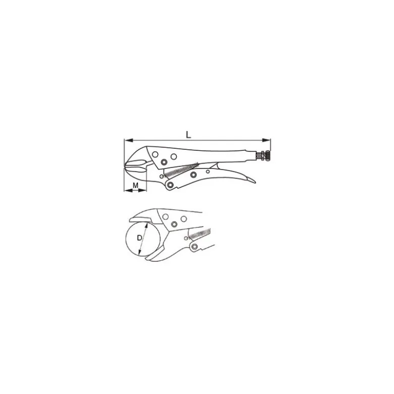 Pince-étau 250 mm pour pièces plates et carrées Dolex PMD250