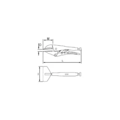 Pince-étau 240 mm pour pliage, formage, sertissage, tapisserie mono serrage Dolex PTO240