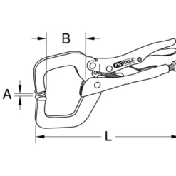 Pince étau pour cornières L 170 mm KS TOOLS 115.1070