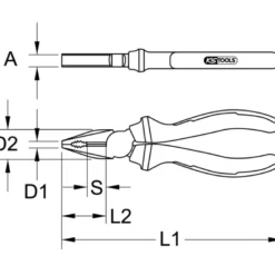Pince Universelle Isolée 1000v KS TOOLS