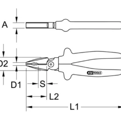 Pince Universelle Isolée 1000V 165 mm KS Tools - 112.1278