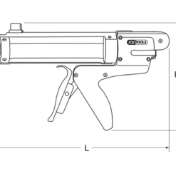 Pistolet à cartouche sans tige de poussée KS TOOLS 980.3050
