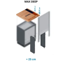 Plan de travail hêtre Multiplex 696x2041 pour MOBILIO Max Deep KRAFTWERK 3964-188
