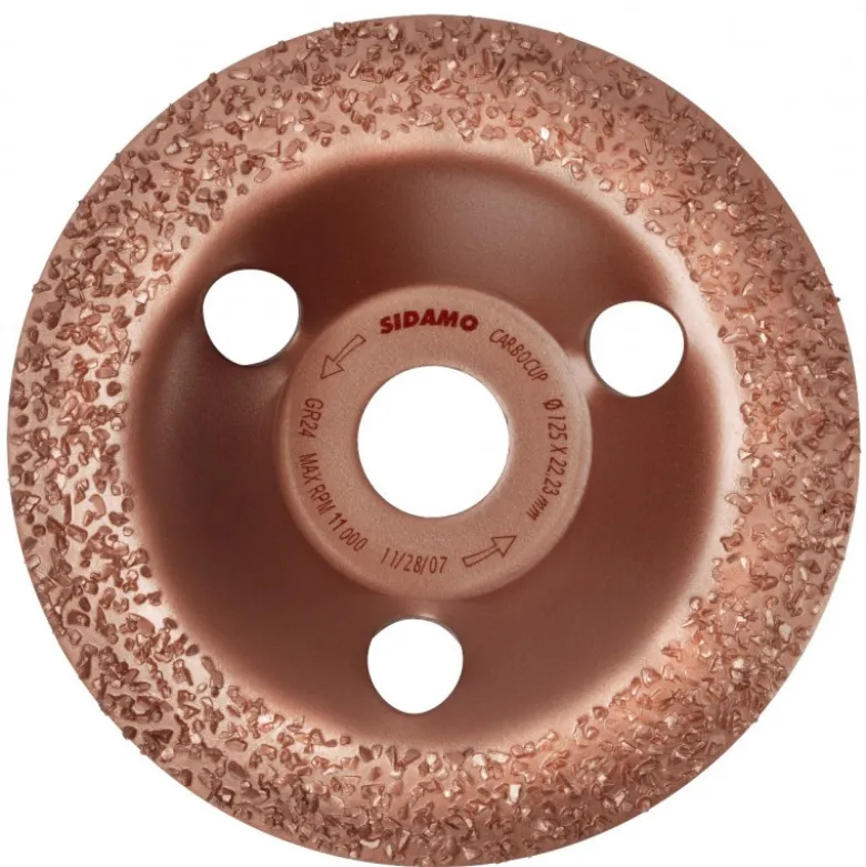 Plateaux à poncer carbure CARBOCUP CONVEXE 125 mm grain 24 SIDAMO 10805032