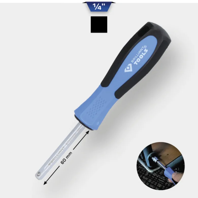 Poignée emmanchée 1/4" L60mm BRILLIANT TOOLS - BT031056