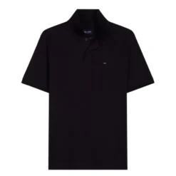 Polo homme Eden Park noir manches courtes CLAS