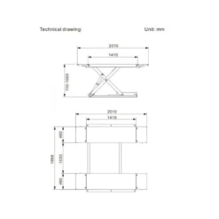 Pont Ciseaux Mobile Basse Levée 230V 3T Clas - PE 6102M