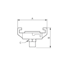 Raccord express filetage mâle G 1/4 à G 1 1/4 PREVOST